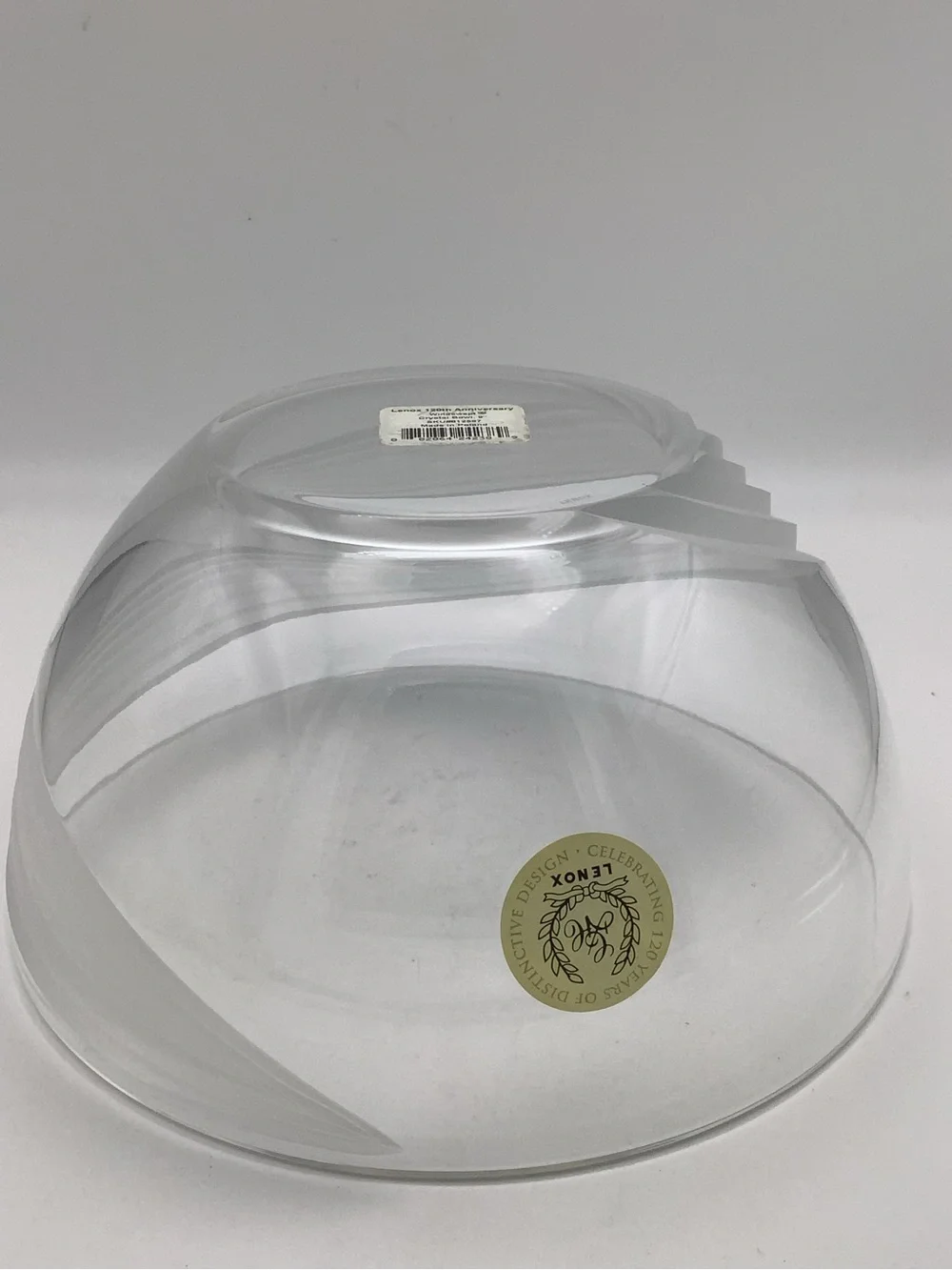 Lenox 120th Anniversary Windswept Crystal Bowl with Swirl Accents